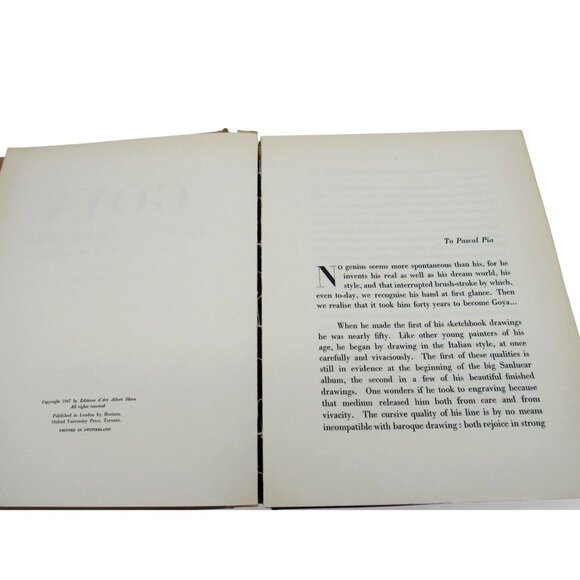 Vintage GOYA DRAWINGS Prado Book 1947 Softcover André Malraux Introduction 11" - Picture 3 of 13
